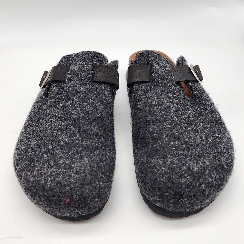 LL Bean Gray Wool Felt Clog Buckle Women's 40 US 8.5 Gorpcore Cabin - Picture 3 of 8